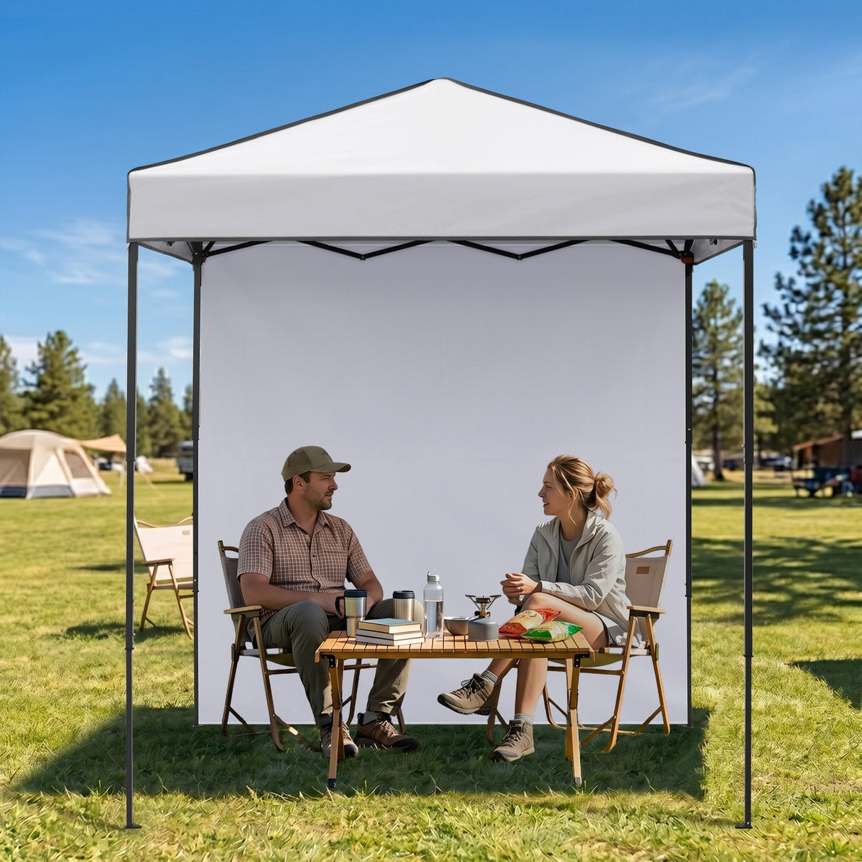 6x4 Instant Pop Up Canopy Tent with 1 Side Wall Panel - Eagle Peak®