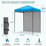 6x4 Instant Pop Up Canopy Tent with 1 Side Wall Panel - Eagle Peak Custom Canopy Tent