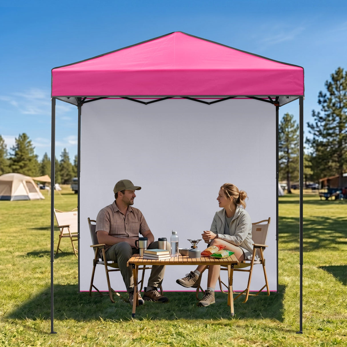 6x4 Instant Pop Up Canopy Tent with 1 Side Wall Panel - Eagle Peak®