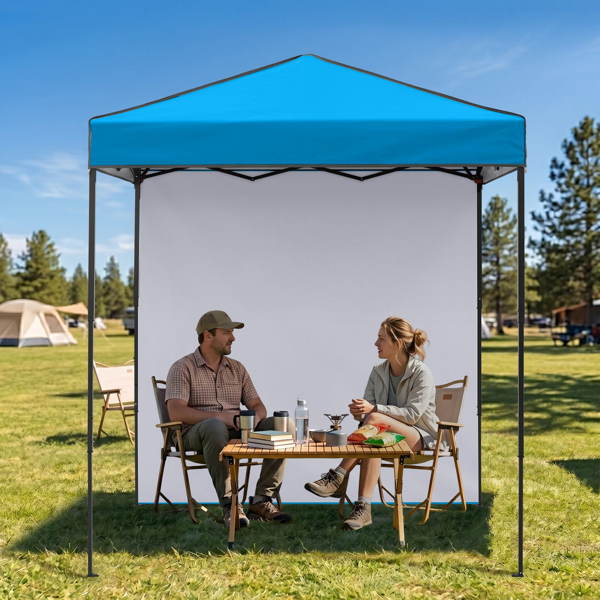 6x4 Instant Pop Up Canopy Tent with 1 Side Wall Panel - Eagle Peak®