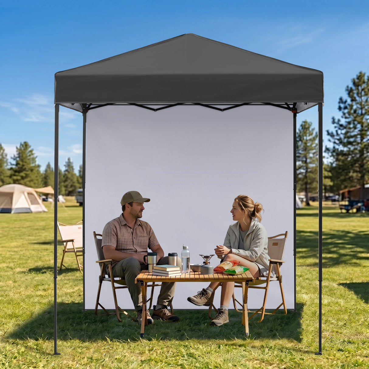 6x4 Instant Pop Up Canopy Tent with 1 Side Wall Panel - Eagle Peak®
