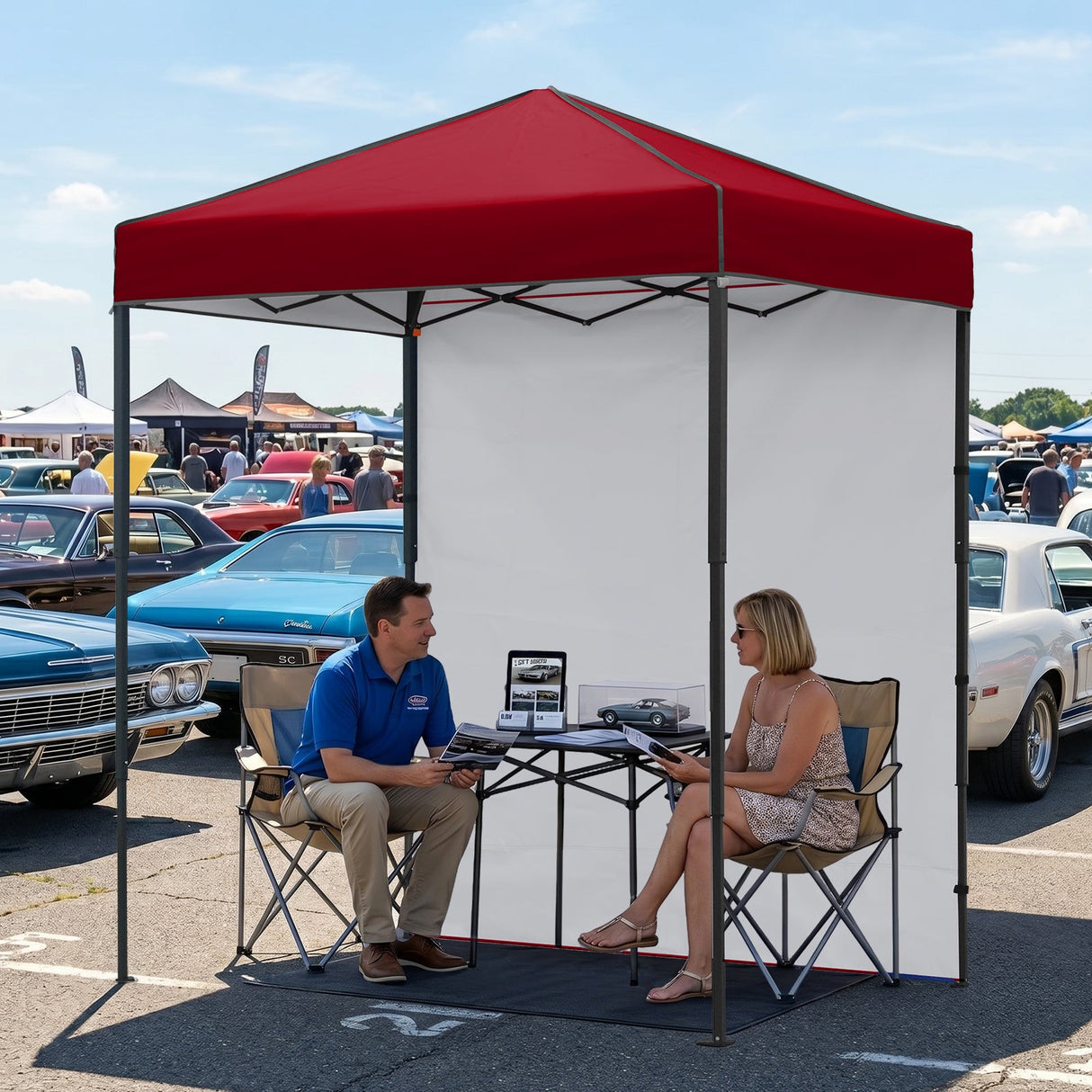 6x4 Instant Pop Up Canopy Tent with 1 Side Wall Panel - Eagle Peak®
