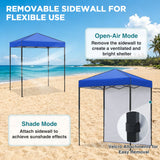 6x4 Instant Pop Up Canopy Tent with 1 Side Wall Panel - Eagle Peak®
