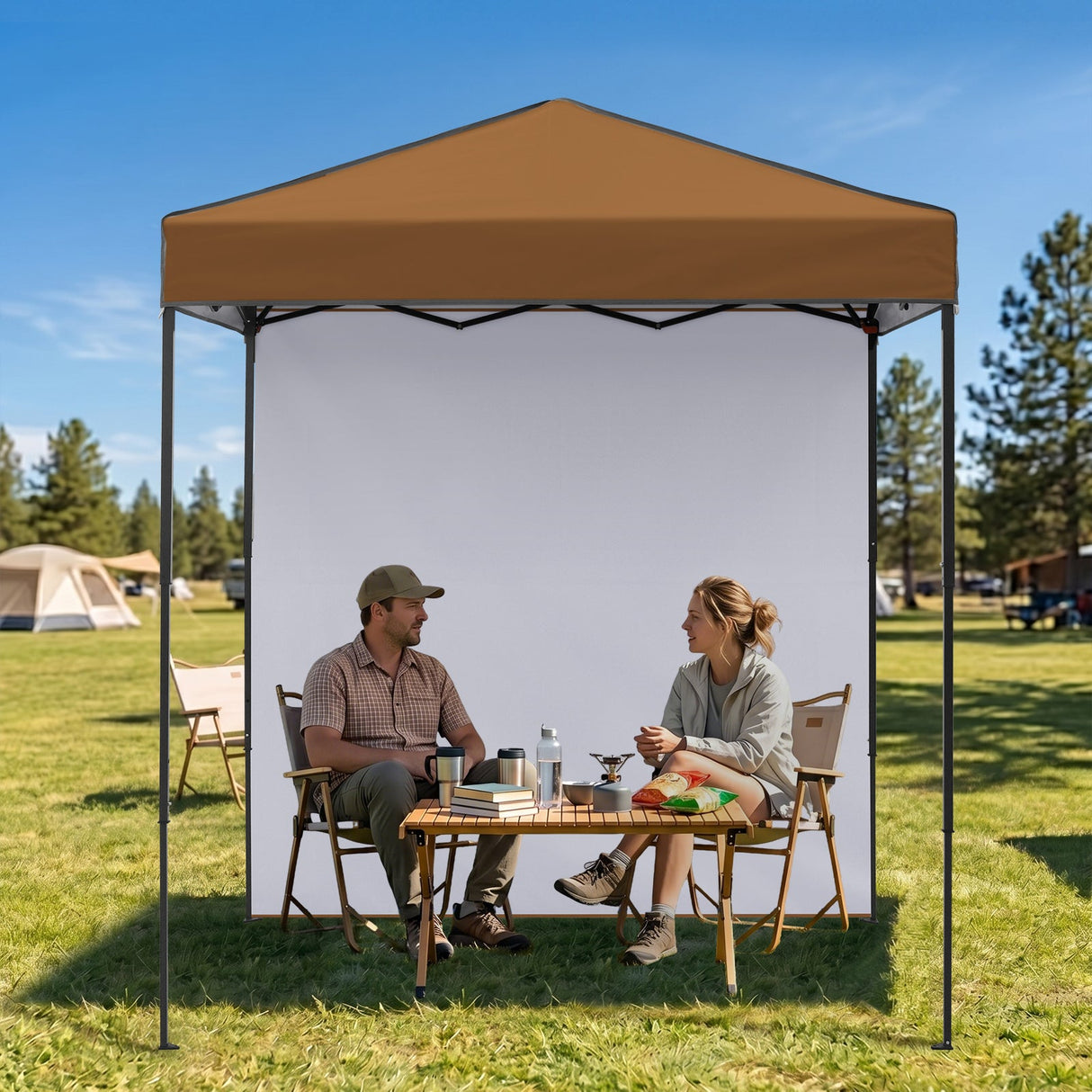6x4 Instant Pop Up Canopy Tent with 1 Side Wall Panel - Eagle Peak®