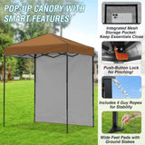 6x4 Instant Pop Up Canopy Tent with 1 Side Wall Panel - Eagle Peak Custom Canopy Tent