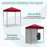 6x4 Instant Pop Up Canopy Tent with 1 Side Wall Panel - Eagle Peak Custom Canopy Tent