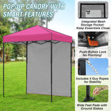 6x4 Instant Pop Up Canopy Tent with 1 Side Wall Panel - Eagle Peak