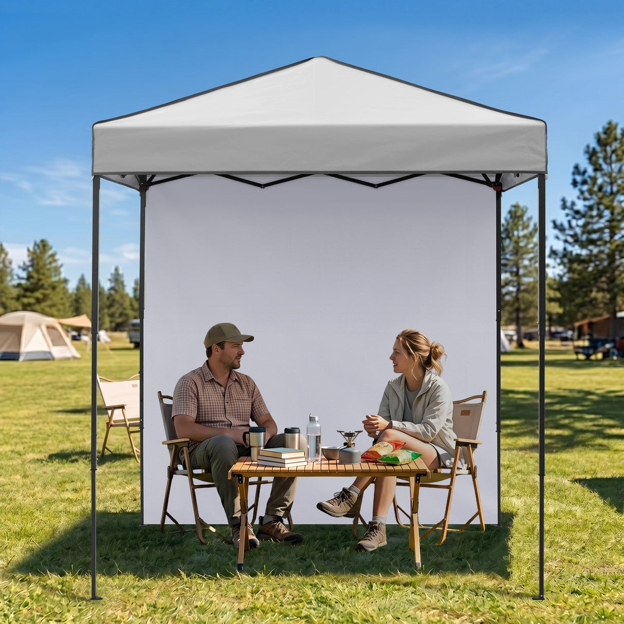 6x4 Instant Pop Up Canopy Tent with 1 Side Wall Panel - Eagle Peak®
