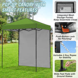 6x4 Instant Pop Up Canopy Tent with 1 Side Wall Panel - Eagle Peak Custom Canopy Tent