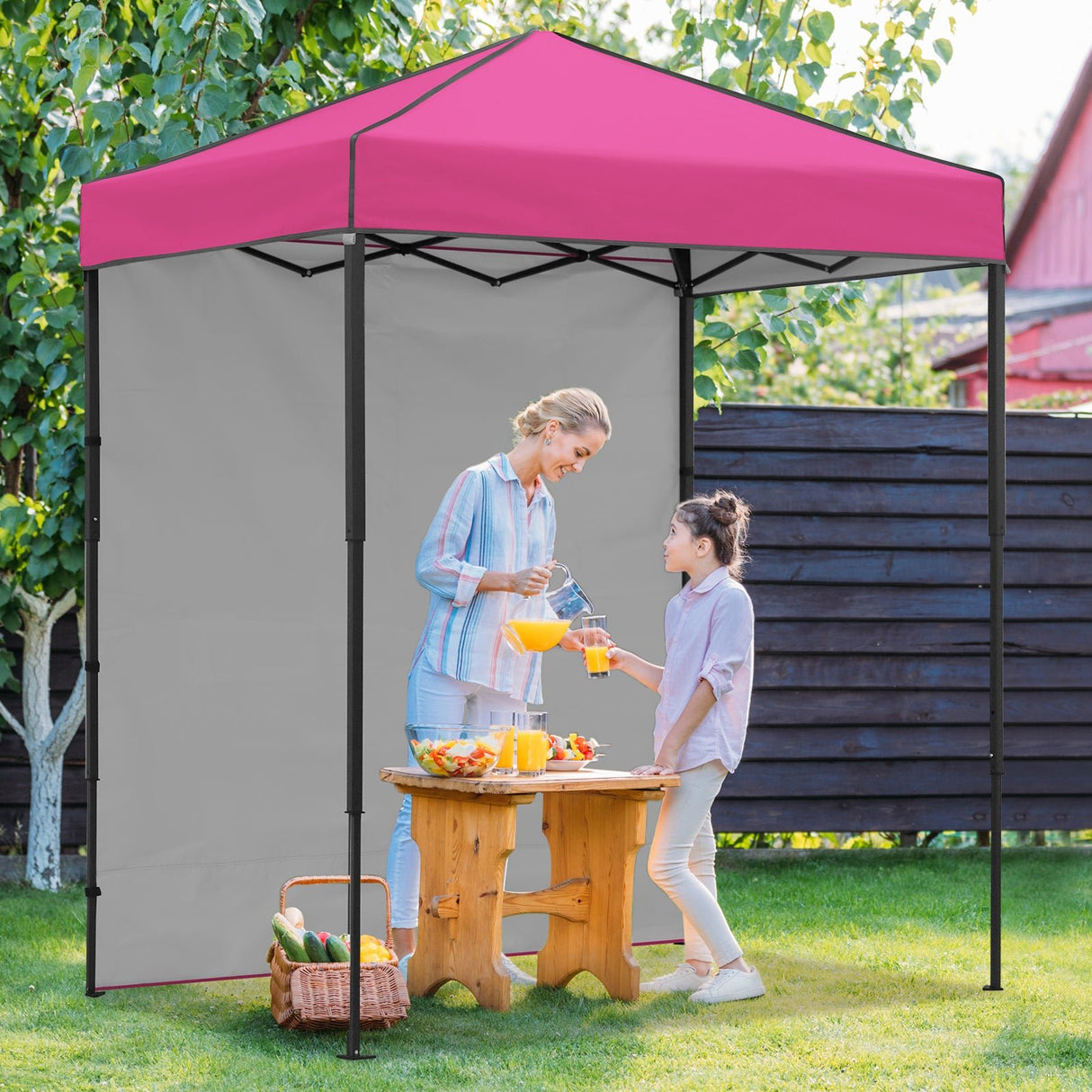 6x4 Instant Pop Up Canopy Tent with 1 Side Wall Panel - Eagle Peak