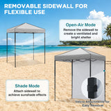 6x4 Instant Pop Up Canopy Tent with 1 Side Wall Panel - Eagle Peak®