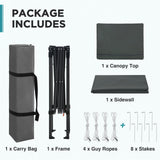 6x4 Instant Pop Up Canopy Tent with 1 Side Wall Panel - Eagle Peak®