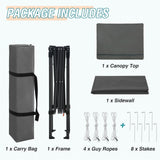 6x4 Instant Pop Up Canopy Tent with 1 Side Wall Panel - Eagle Peak Custom Canopy Tent