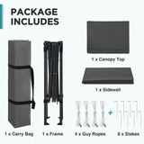 6x4 Instant Pop Up Canopy Tent with 1 Side Wall Panel - Eagle Peak®