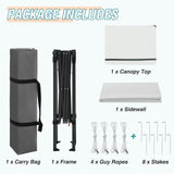 6x4 Instant Pop Up Canopy Tent with 1 Side Wall Panel - Eagle Peak Custom Canopy Tent