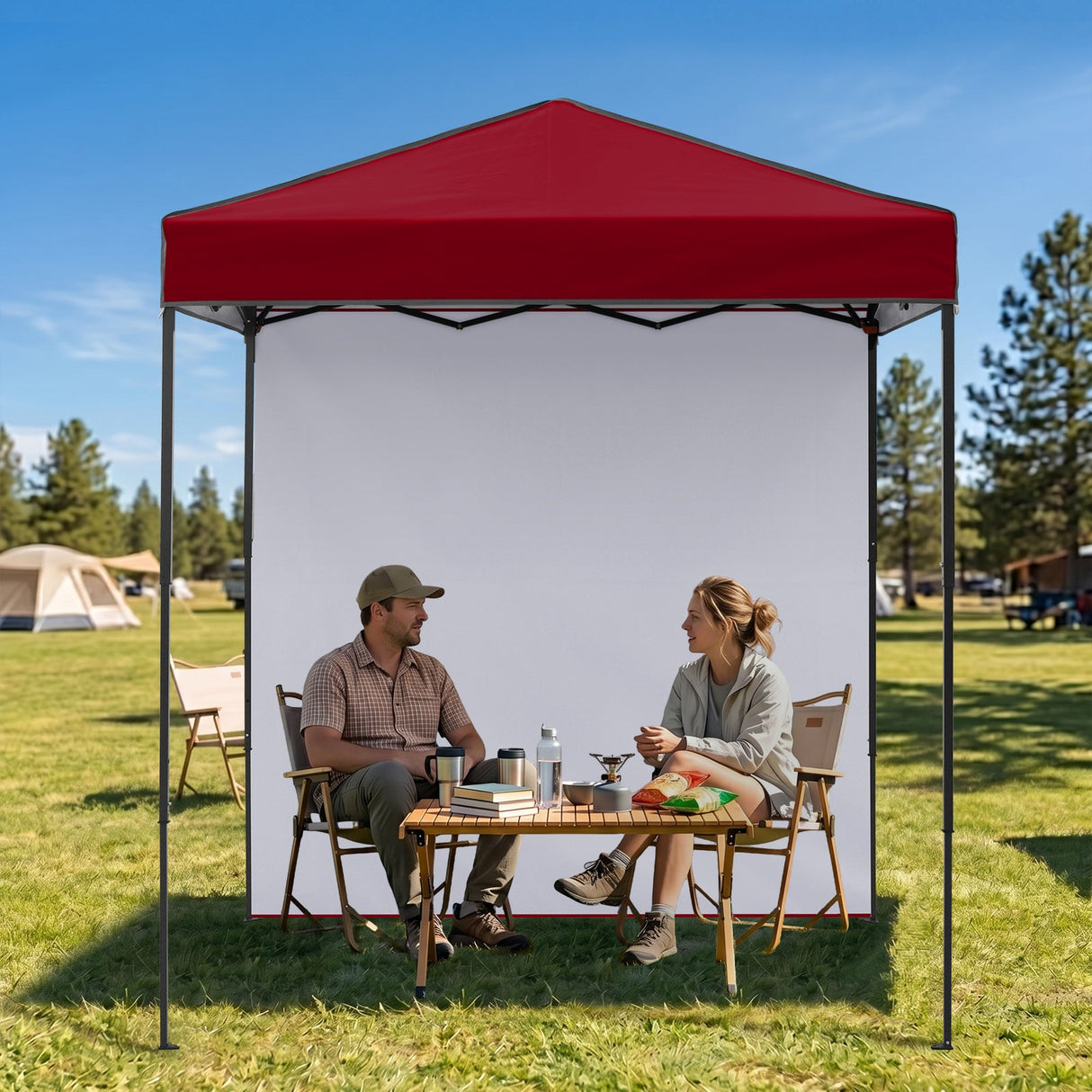 6x4 Instant Pop Up Canopy Tent with 1 Side Wall Panel - Eagle Peak®