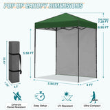 6x4 Instant Pop Up Canopy Tent with 1 Side Wall Panel - Eagle Peak Custom Canopy Tent
