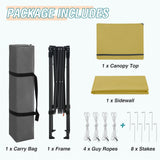 6x4 Instant Pop Up Canopy Tent with 1 Side Wall Panel - Eagle Peak Custom Canopy Tent