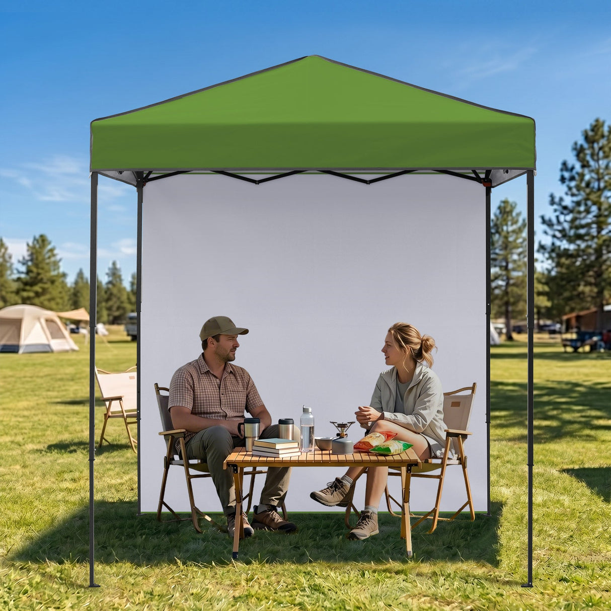 6x4 Instant Pop Up Canopy Tent with 1 Side Wall Panel - Eagle Peak®