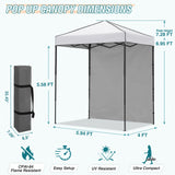 6x4 Instant Pop Up Canopy Tent with 1 Side Wall Panel - Eagle Peak Custom Canopy Tent
