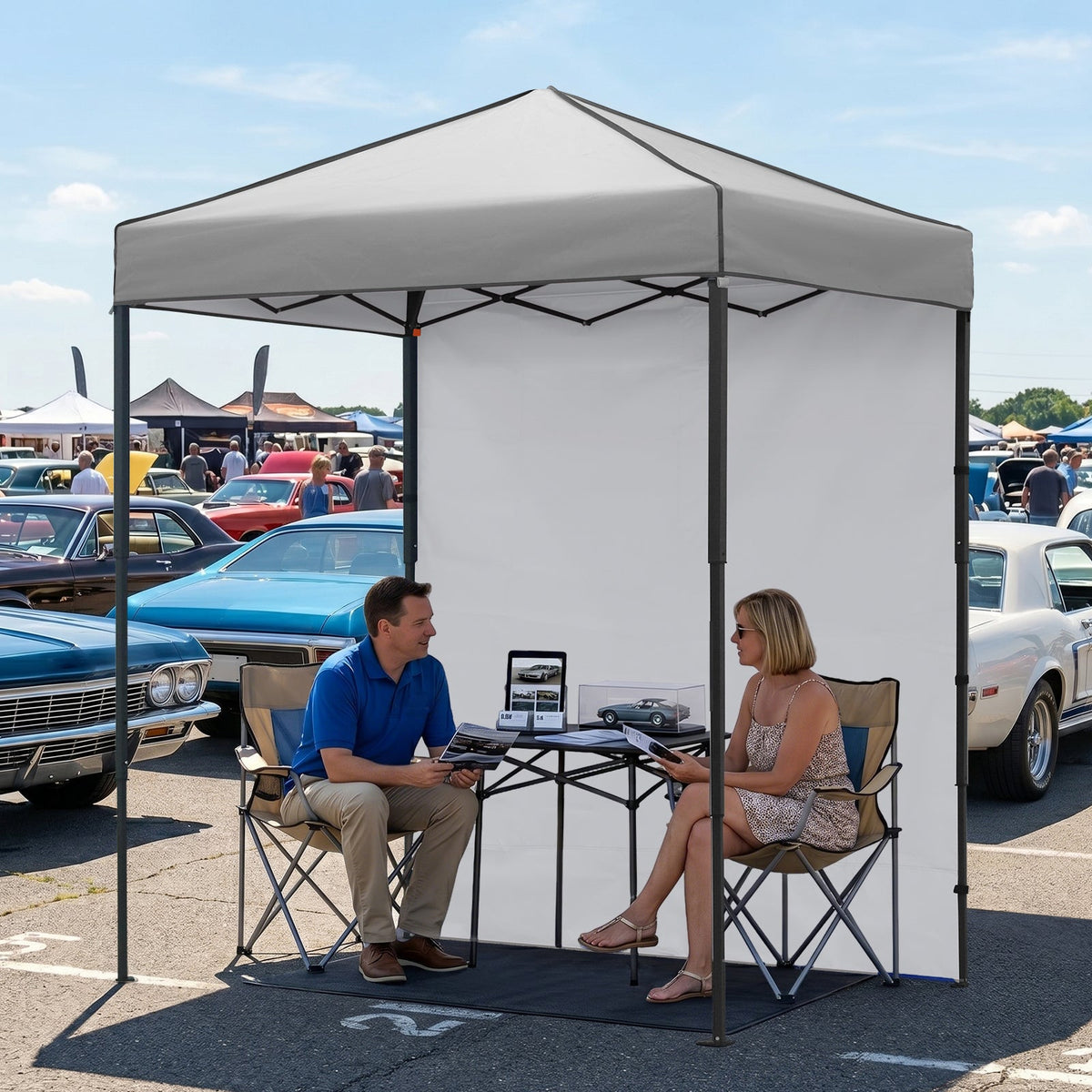 6x4 Instant Pop Up Canopy Tent with 1 Sidewall - Eagle Peak®