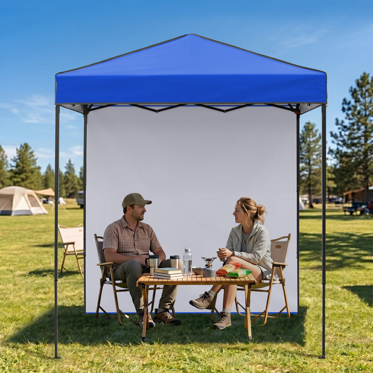 6x4 Instant Pop Up Canopy Tent with 1 Sidewall - Eagle Peak®