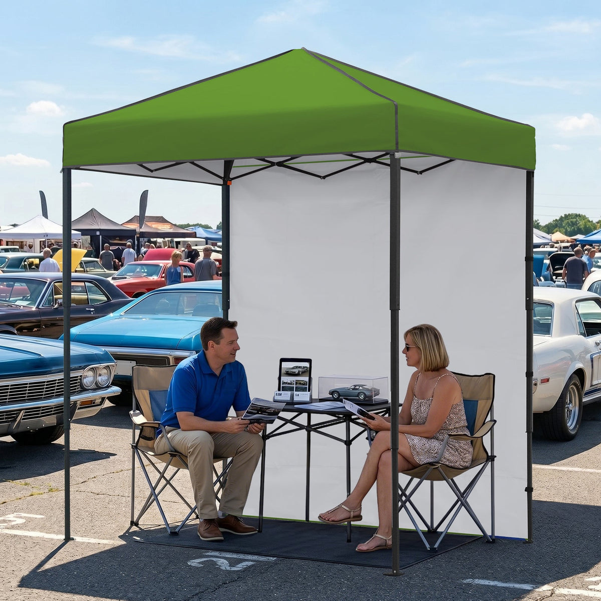 6x4 Instant Pop Up Canopy Tent with 1 Sidewall - Eagle Peak®