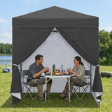 6x4 Instant Pop Up Canopy Tent with 4 Side Wall Panels - Eagle Peak®