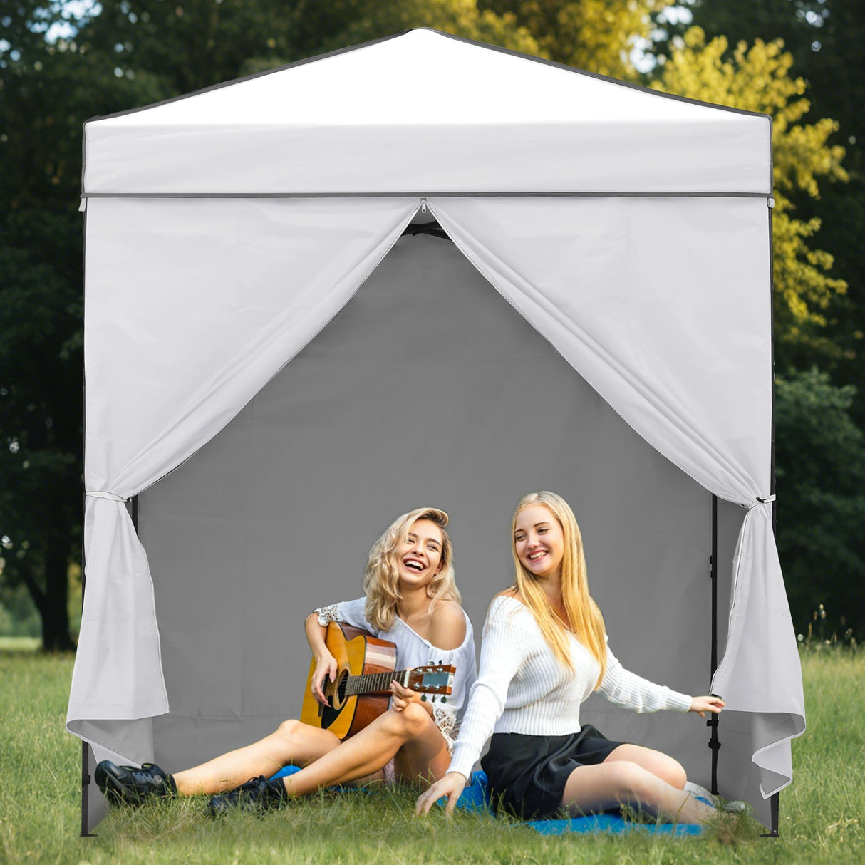 6x4 Instant Pop Up Canopy Tent with 4 Side Wall Panels - Eagle Peak Custom Canopy Tent