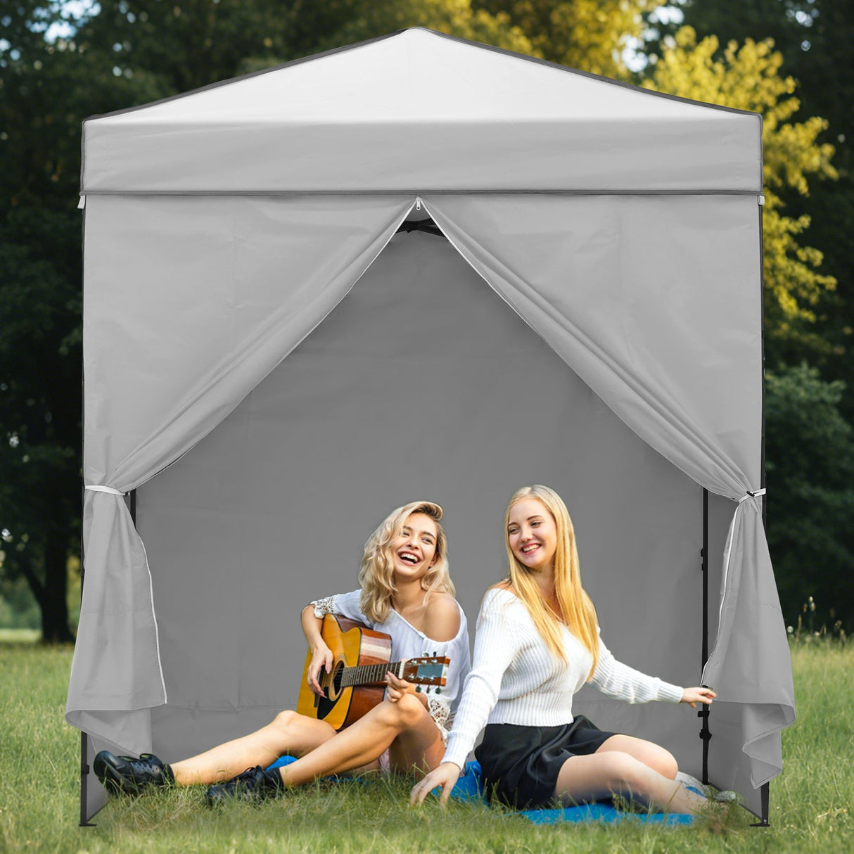 6x4 Instant Pop Up Canopy Tent with 4 Side Wall Panels - Eagle Peak Custom Canopy Tent