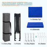 6x4 Instant Pop Up Canopy Tent with 4 Side Wall Panels - Eagle Peak Custom Canopy Tent