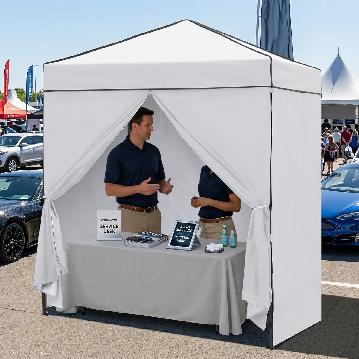 6x4 Instant Pop Up Canopy Tent with 4 Side Wall Panels - Eagle Peak®