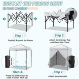 6x4 Instant Pop Up Canopy Tent with 4 Side Wall Panels - Eagle Peak Custom Canopy Tent