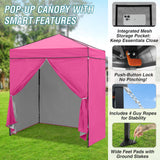 6x4 Instant Pop Up Canopy Tent with 4 Side Wall Panels - Eagle Peak