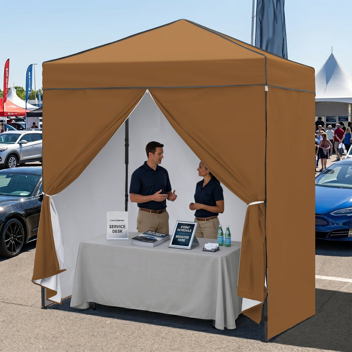 6x4 Instant Pop Up Canopy Tent with 4 Side Wall Panels - Eagle Peak®