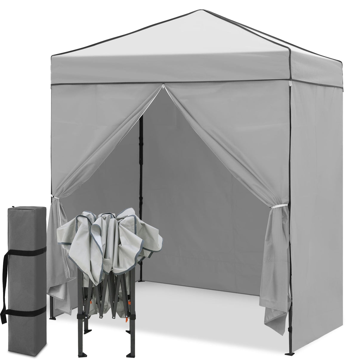 6x4 Instant Pop Up Canopy Tent with 4 Side Wall Panels - Eagle Peak