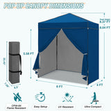 6x4 Instant Pop Up Canopy Tent with 4 Side Wall Panels - Eagle Peak Custom Canopy Tent