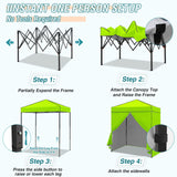 6x4 Instant Pop Up Canopy Tent with 4 Side Wall Panels - Eagle Peak Custom Canopy Tent