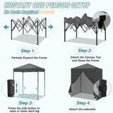 6x4 Instant Pop Up Canopy Tent with 4 Side Wall Panels - Eagle Peak Custom Canopy Tent