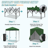 6x4 Instant Pop Up Canopy Tent with 4 Side Wall Panels - Eagle Peak Custom Canopy Tent