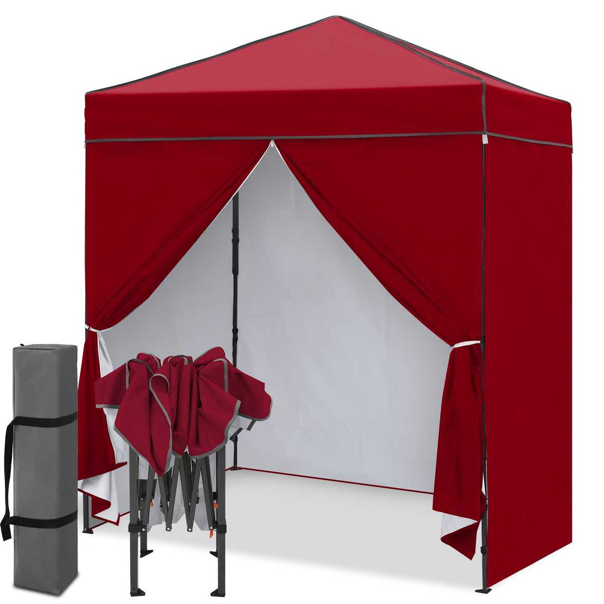 6x4 Instant Pop Up Canopy Tent with 4 Side Wall Panels - Eagle Peak®