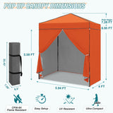6x4 Instant Pop Up Canopy Tent with 4 Side Wall Panels - Eagle Peak Custom Canopy Tent