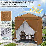 6x4 Instant Pop Up Canopy Tent with 4 Side Wall Panels - Eagle Peak®