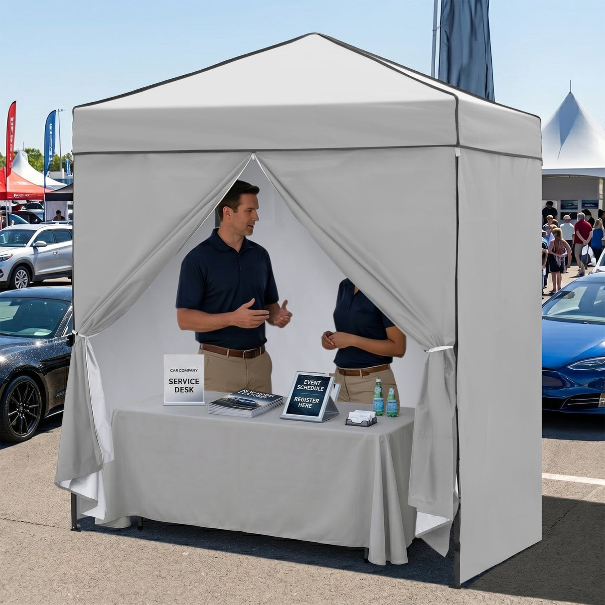 6x4 Instant Pop Up Canopy Tent with 4 Side Wall Panels - Eagle Peak®