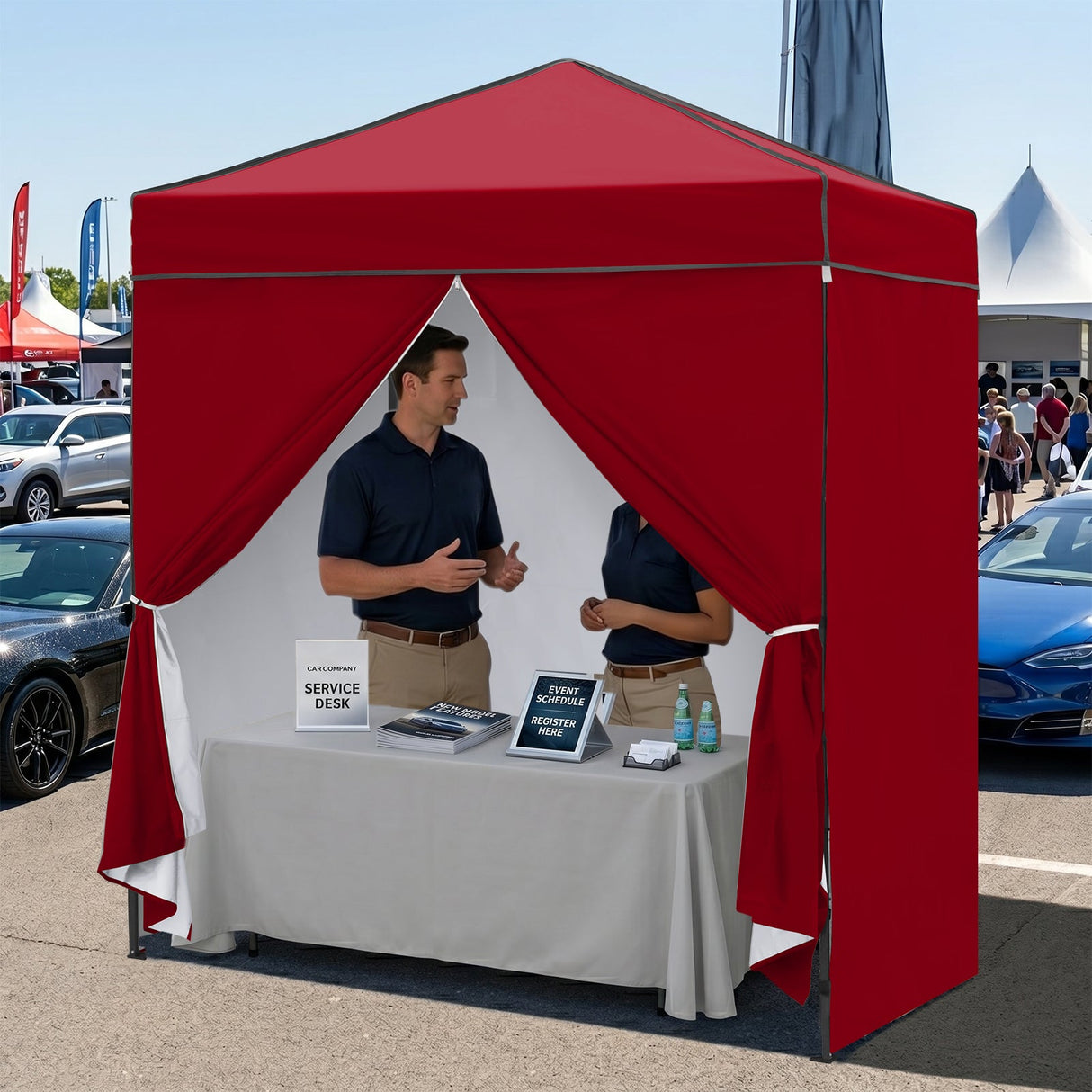 6x4 Instant Pop Up Canopy Tent with 4 Side Wall Panels - Eagle Peak®