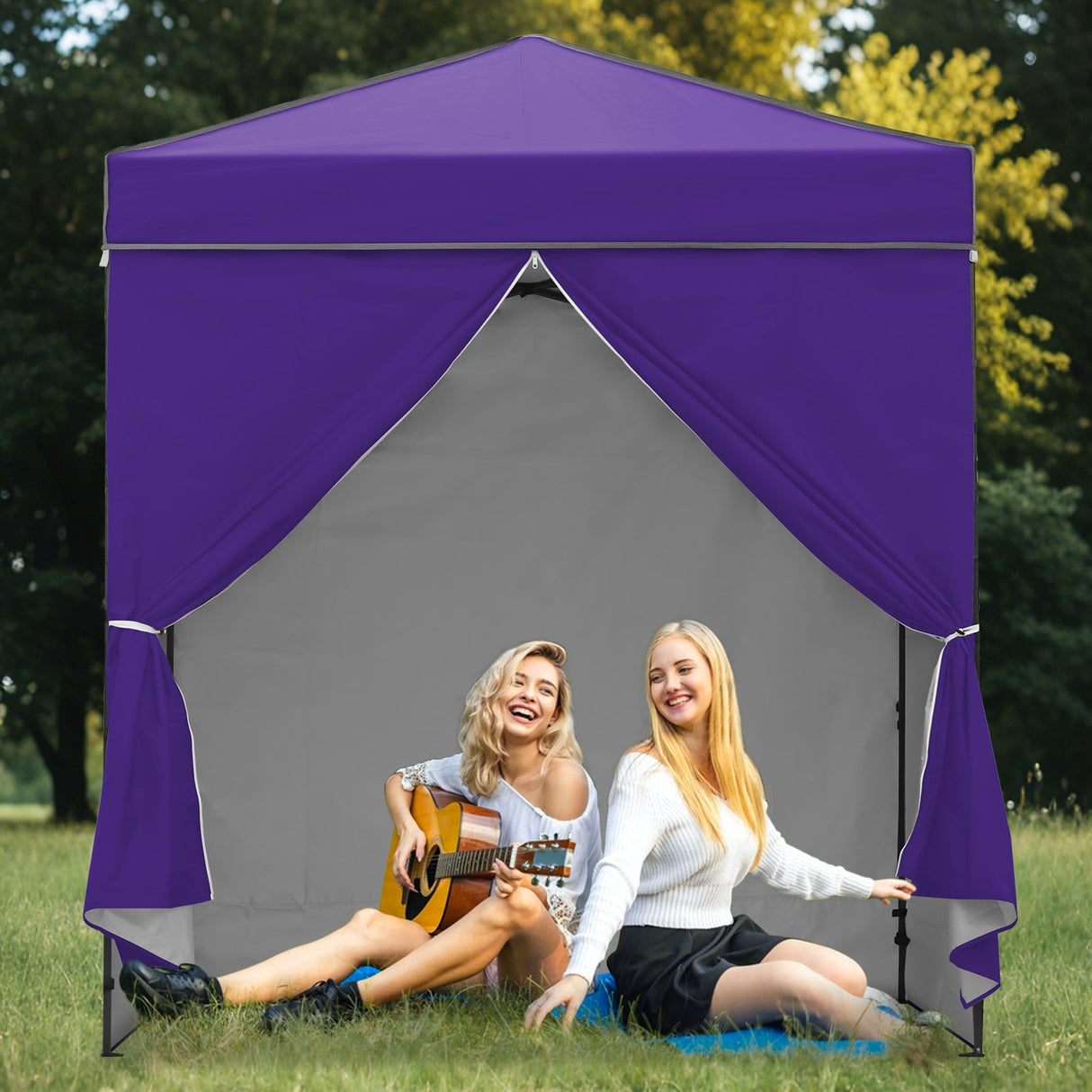 6x4 Instant Pop Up Canopy Tent with 4 Side Wall Panels - Eagle Peak Custom Canopy Tent