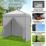 6x4 Instant Pop Up Canopy Tent with 4 Side Wall Panels - Eagle Peak Custom Canopy Tent