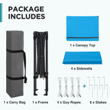 6x4 Instant Pop Up Canopy Tent with 4 Side Wall Panels - Eagle Peak®