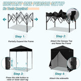 6x4 Instant Pop Up Canopy Tent with 4 Side Wall Panels - Eagle Peak Custom Canopy Tent