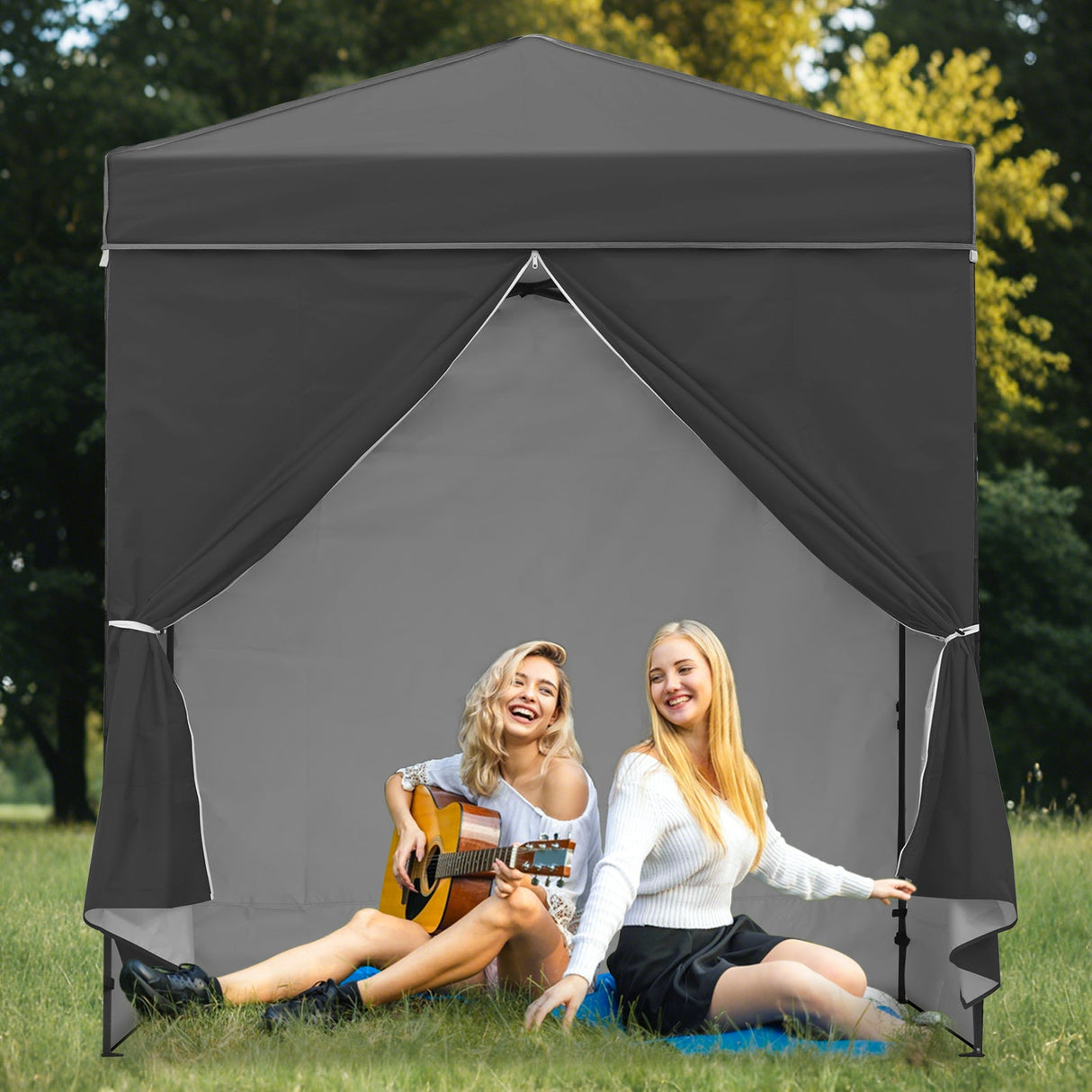 6x4 Instant Pop Up Canopy Tent with 4 Side Wall Panels - Eagle Peak Custom Canopy Tent